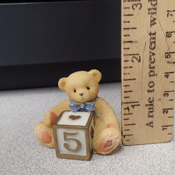 Cherished Teddies Number 5 block Bear - Picture 6 of 6
